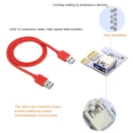 PCE164P-N06 VER008S USB 3.0 PCI-E Express 1x to 16x PCI-E Extender Riser Card Adapter 15 Pin SATA Power 6 Pin + 4 Pin Power Supply Port with 60cm USB Cable - Image 8