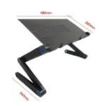 Portable 360 Degree Adjustable Foldable Aluminium Alloy Desk Stand for Laptop / Notebook, without CPU Fans & Mouse Pad - Image 3