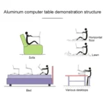 Portable 360 Degree Adjustable Foldable Aluminium Alloy Desk Stand for Laptop / Notebook, without CPU Fans & Mouse Pad - Image 6