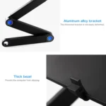 Portable 360 Degree Adjustable Foldable Aluminium Alloy Desk Stand with Double CPU Fans & Mouse Pad for Laptop / Notebook, Desk Size: 420mm x 260mm - Image 5