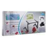 Portable 360 Degree Adjustable Foldable Aluminium Alloy Desk Stand with Double CPU Fans & Mouse Pad for Laptop / Notebook, Desk Size: 480mm x 260mm - Image 5