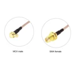 15cm SMA Female to MCX Male Right Angle Adapter RF Coaxial Coax RG316 Cable - Image 3