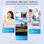 A859 480 Pixels HD 360 Degree WebCam USB 2.0 PC Camera with Sound Absorption Microphone for Computer PC Laptop, Cable Length: 1.4m - Image 7