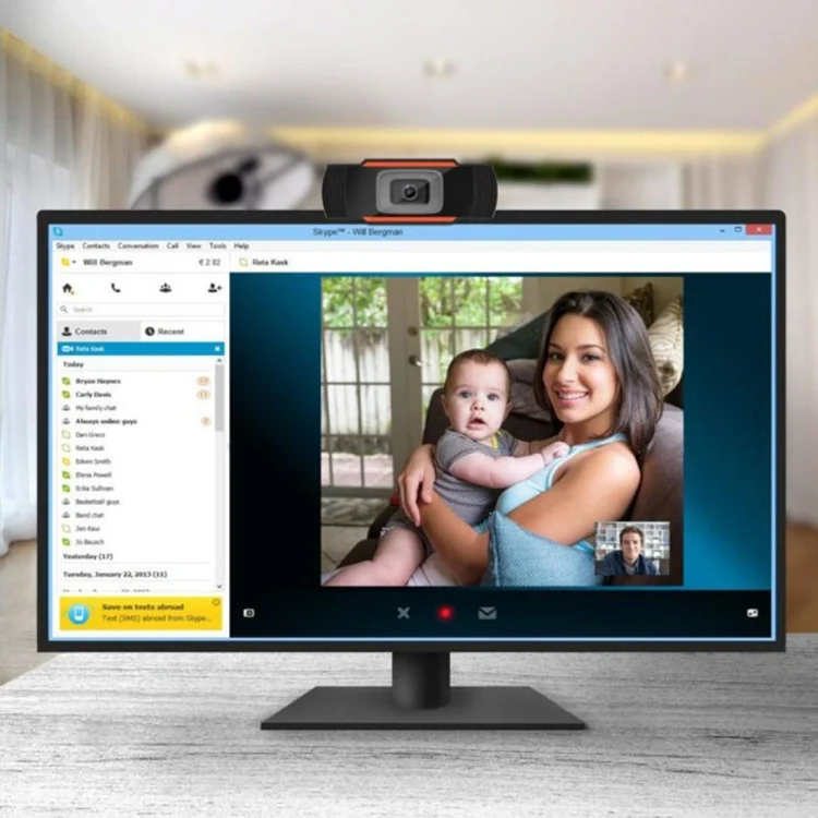 PC3452E_7.webp A870 480P Pixels HD 360 Degree WebCam USB 2.0 PC Camera with Microphone for Skype Computer PC Laptop, Cable Length: 1.4m - Image 8