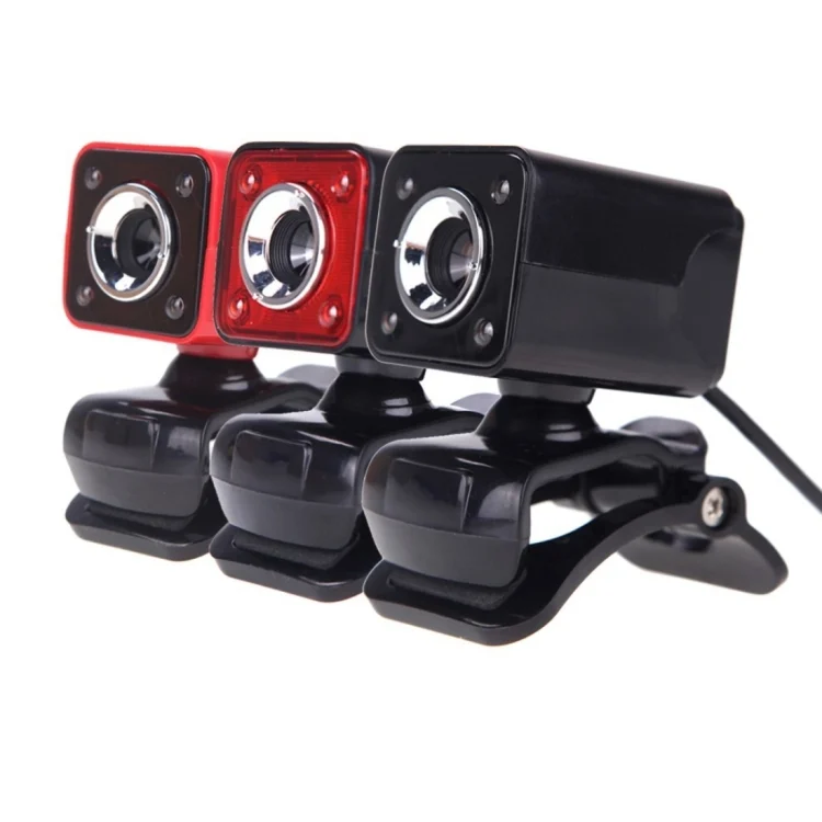PC3455_B1.webp A862 360 Degree Rotatable 480P WebCam USB Wire Camera with Microphone & 4 LED lights for Desktop Skype Computer PC Laptop, Cable Length: 1.4m - Image 2