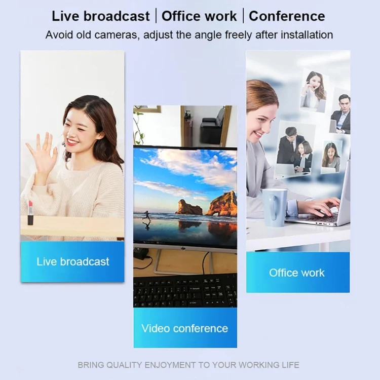 PC3455_B4.webp A862 360 Degree Rotatable 480P WebCam USB Wire Camera with Microphone & 4 LED lights for Desktop Skype Computer PC Laptop, Cable Length: 1.4m - Image 5