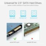 UGREEN US221 HDD Enclosure 2.5 inch SATA to USB 3.0 SSD Adapter Hard Disk Drive Box External HDD Case, Support UASP Protocol - Image 11