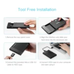 UGREEN US221 HDD Enclosure 2.5 inch SATA to USB 3.0 SSD Adapter Hard Disk Drive Box External HDD Case, Support UASP Protocol - Image 14