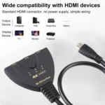 3 x 1 4K 60Hz HDMI Bi-Direction Switcher with Pigtail HDMI Cable - Image 4