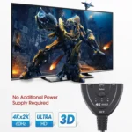 3 x 1 4K 60Hz YUV4:4:4 HDR HDMI Switcher with Pigtail HDMI Cable - Image 4