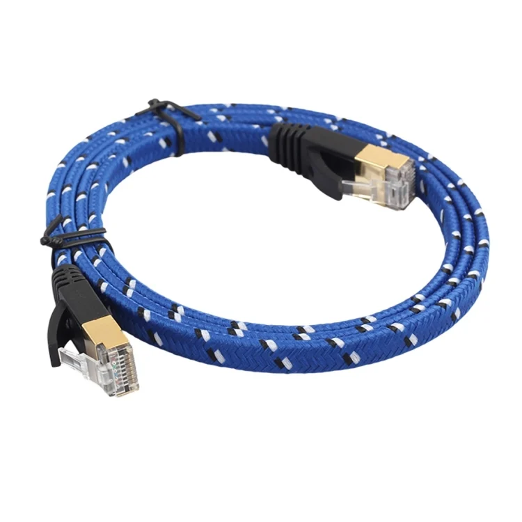 PC3641_1.webp 1.8m Gold Plated CAT-7 10 Gigabit Ethernet Ultra Flat Patch Cable for Modem Router LAN Network, Built with Shielded RJ45 Connector - Image 2