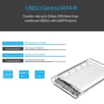 ORICO 3139C3 3.5 inch SATA HDD USB 3.1 Type-C External Hard Drive Enclosure Storage Case - Image 7