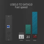 ORICO 7688U3 Vertical Aluminum External Hard Drive Enclosure Storage Case Hard Drive Dock for 3.5 inch SATA HDD - Image 6