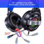 YINDIAO Q3 USB + Dual 3.5mm Wired E-sports Gaming Headset with Mic & RGB Light, Cable Length: 1.67m - Image 6
