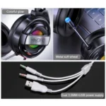 YINDIAO Q3 USB + Dual 3.5mm Wired E-sports Gaming Headset with Mic & RGB Light, Cable Length: 1.67m - Image 9