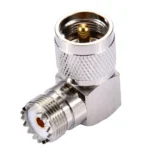 UHF Female to UHF Male Connector, 90 Degree Elbow - Image 3