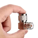 UHF Female to UHF Male Connector, 90 Degree Elbow - Image 4