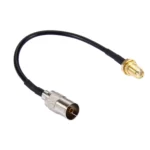 15cm SMA Female to TV Female RG174 Cable - Image 2