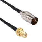 15cm SMA Female to TV Female RG174 Cable - Image 3