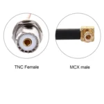 15cm UHF Female to MCX Male 90 Degree Elbow RG316 Cable - Image 4