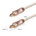 QHG02 SPDIF Toslink Gold-plated Fiber Braided Optic Audio Cable, Length: 5m - Image 4