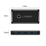 UK204V Drive-free USB 3.0 Switch Selector 2 USB Ports Sharing 4 USB Ports Switcher Adapter for Mouse, Keyboard, Printer - Image 3