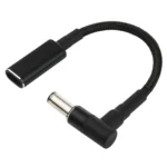 PD 100W 18.5-20V 6.0 x 0.6mm Elbow to USB-C / Type-C Adapter Nylon Braid Cable - Image 2