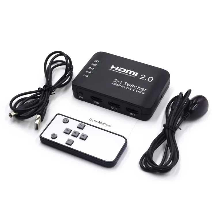 PC4260B_3.webp AYS-51V20 HDMI 2.0 5x1 4K Ultra HD Switch Splitter - Image 4