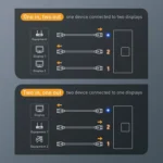 LS1097 1 into 2 out 4K Split Screen HDMI Two-way Conversion Audio Video Switch - Image 8