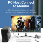 DVI to VGA Adapter Cable Computer Graphics Card Monitor Cable, Length: 2m - Image 9