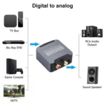 Digital to Analog 3.5 Coaxial Audio Converter, Host + USB Cable + Optical Fiber Cable - Image 5