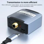 Digital to Analog 3.5 Coaxial Audio Converter, Host + USB Cable + Optical Fiber Cable - Image 7