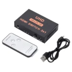 HDMI Switch 3 into 1 out 4Kx2K HD Video Switch, with Remote Control
