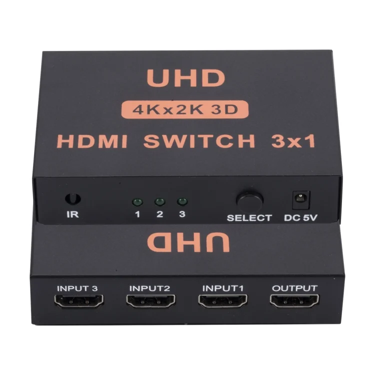 PC4281_3.webp HDMI Switch 3 into 1 out 4Kx2K HD Video Switch, with Remote Control - Image 4