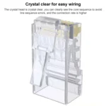 10pcs /Pack Cat6e Unshielded Pass Through RJ45 Connector Modular Plug - Image 6