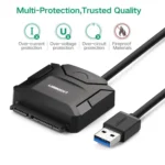 UGREEN USB 3.0 to SATA Adapter Cable Converter for 2.5 / 3.5 inch Hard Drive Disk HDD and SSD, Support UASP SATA 3.0 - Image 3