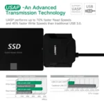 UGREEN USB 3.0 to SATA Adapter Cable Converter for 2.5 / 3.5 inch Hard Drive Disk HDD and SSD, Support UASP SATA 3.0 - Image 5