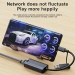 BYL-2207TU 2 in 1 USB + Type-C to RJ45 Docking Station HUB Adapter - Image 8
