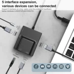 NK-3057HDMI 5 in 1 USB-C / Type-C Multifunctional Converter Docking Station HUB Adapter - Image 3