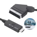 Scart To HDMI-Compatible Converter Video Audio Adapter Cable - Image 3