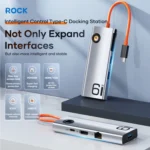 ROCK TR28 HDMI 4K Gigabit Network PD Quick Charger 6 in 1 USB 3.0 HUB - Image 2