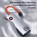 ROCK TR28 HDMI 4K Gigabit Network PD Quick Charger 6 in 1 USB 3.0 HUB - Image 4