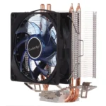 LED CPU Cooler Pure Copper Double Heat Pipe CPU Radiator CPU Fan, with Blue Light - Image 2