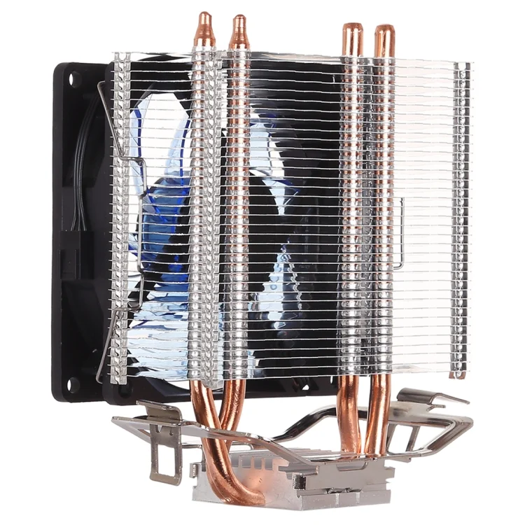 PC4718_2.webp LED CPU Cooler Pure Copper Double Heat Pipe CPU Radiator CPU Fan, with Blue Light - Image 3