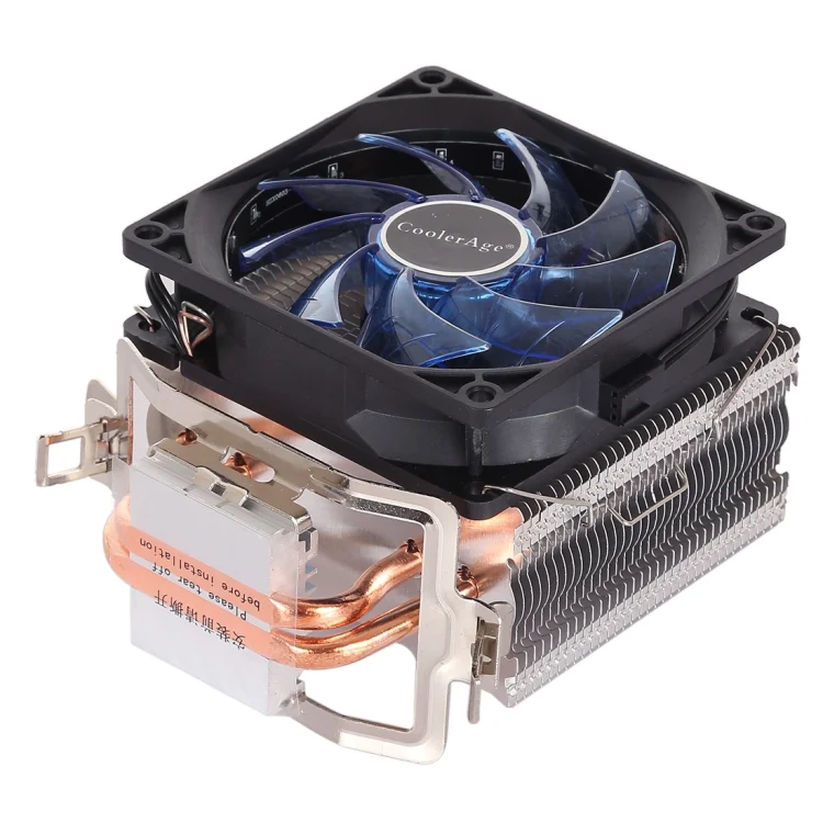 PC4718_3.webp LED CPU Cooler Pure Copper Double Heat Pipe CPU Radiator CPU Fan, with Blue Light - Image 4