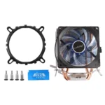 LED CPU Cooler Pure Copper Double Heat Pipe CPU Radiator CPU Fan, with Blue Light - Image 5