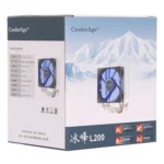 LED CPU Cooler Pure Copper Double Heat Pipe CPU Radiator CPU Fan, with Blue Light - Image 6