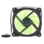 Color LED 12cm 3pin Computer Components Chassis Fan Computer Host Cooling Fan Silent Fan Cooling, with Power Connection Cable & Blue Light - Image 3