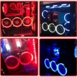 Color LED 12cm 3pin Computer Components Chassis Fan Computer Host Cooling Fan Silent Fan Cooling, with Power Connection Cable & Blue Light - Image 7
