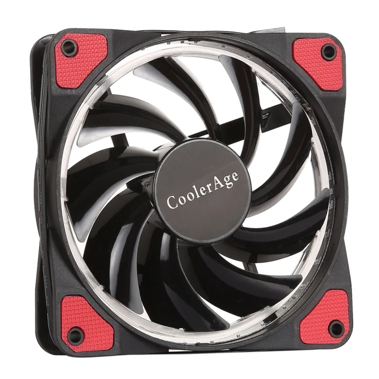 PC4721R_1.webp Color LED 12cm 4pin Computer Components Chassis Fan Computer Host Cooling Fan Silent Fan Cooling with Red Light - Image 2